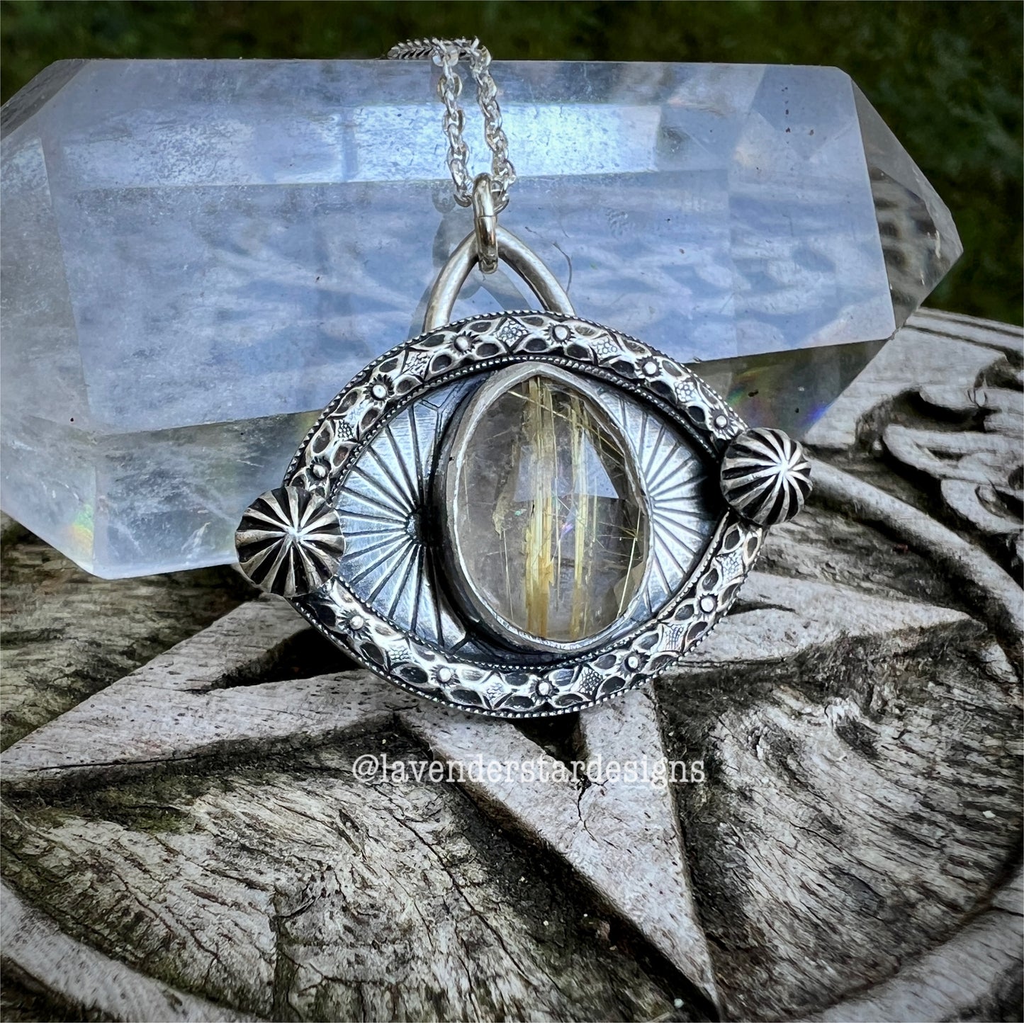 Rutilated Quartz Evil Eye Talisman