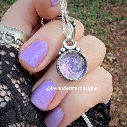 **Made-to-Order** Pink Amethyst Moon Pendant
