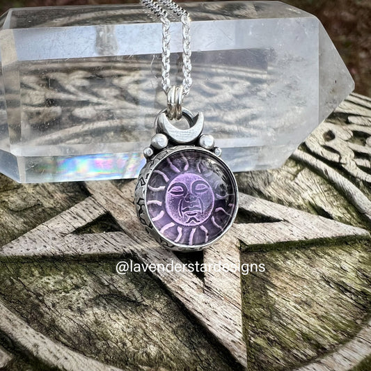 **Made-to-Order** Pink Amethyst Sun Pendant