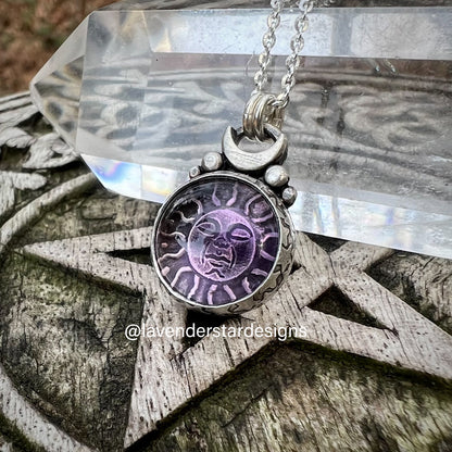 **Made-to-Order** Pink Amethyst Sun Pendant