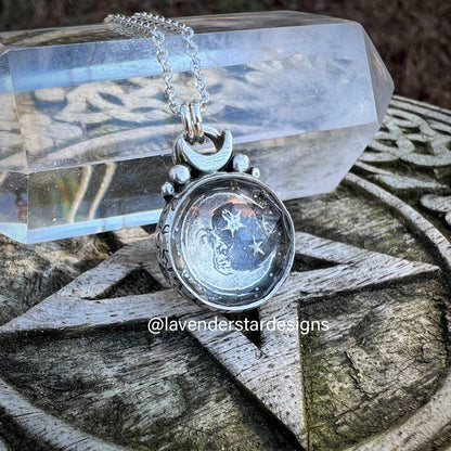 **Made-to-Order** Quartz Moonscape Pendant