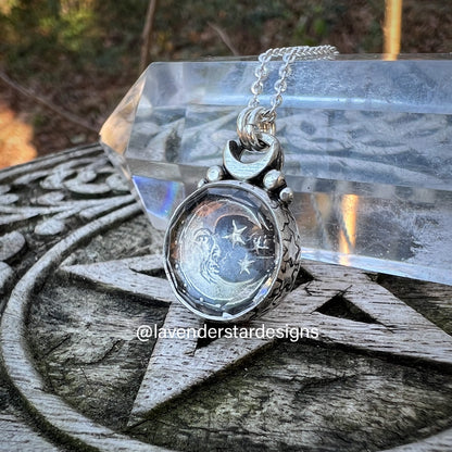 **Made-to-Order** Quartz Moonscape Pendant
