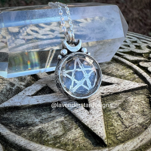 **Made-to-Order** Quartz Pentacle Pendant