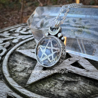 Strictly Gifts Pendentif Pentacle Argent Sterling 925 - Collier Unisexe Élégant Pour Saint-Valentin, Anniversaire Et Noël