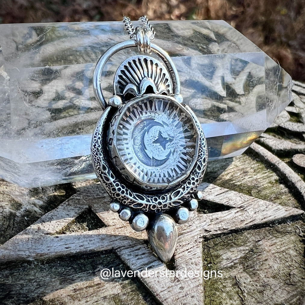 Quartz Lunar Drop Pendant