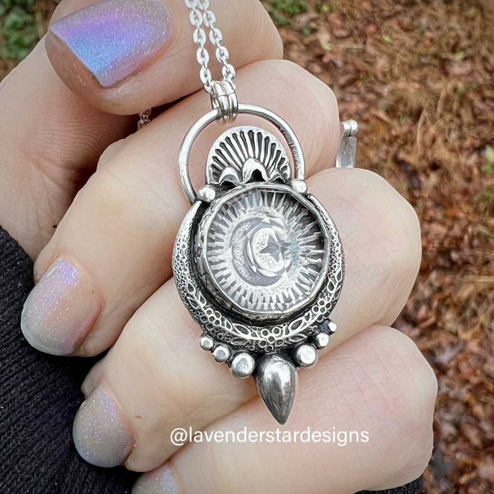 Quartz Lunar Drop Pendant