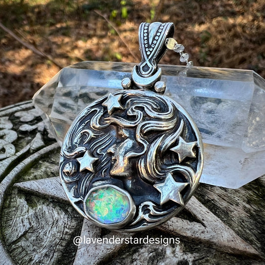 Astrid Medallion ~ Aurora Opal