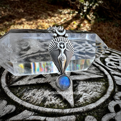 Moon Goddess Pendant ~ Moonstone