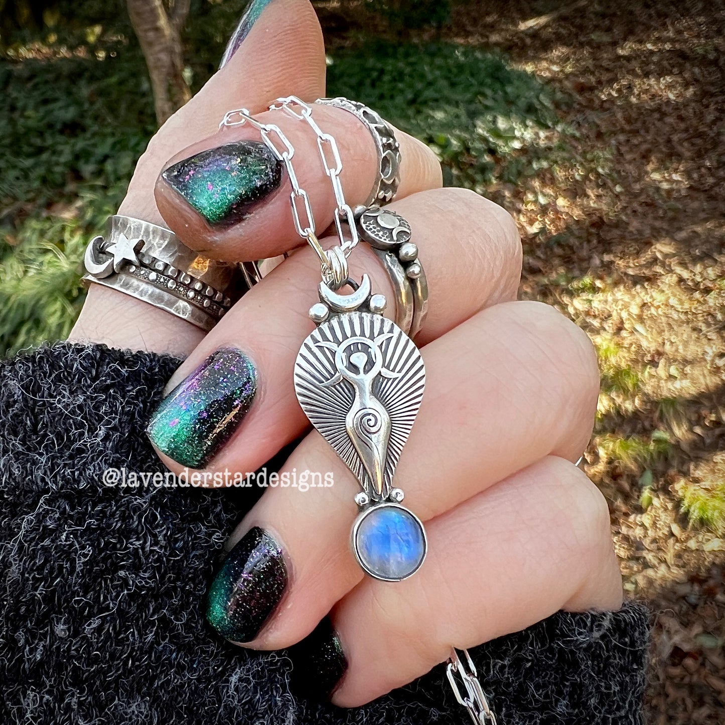 Moon Goddess Pendant ~ Moonstone