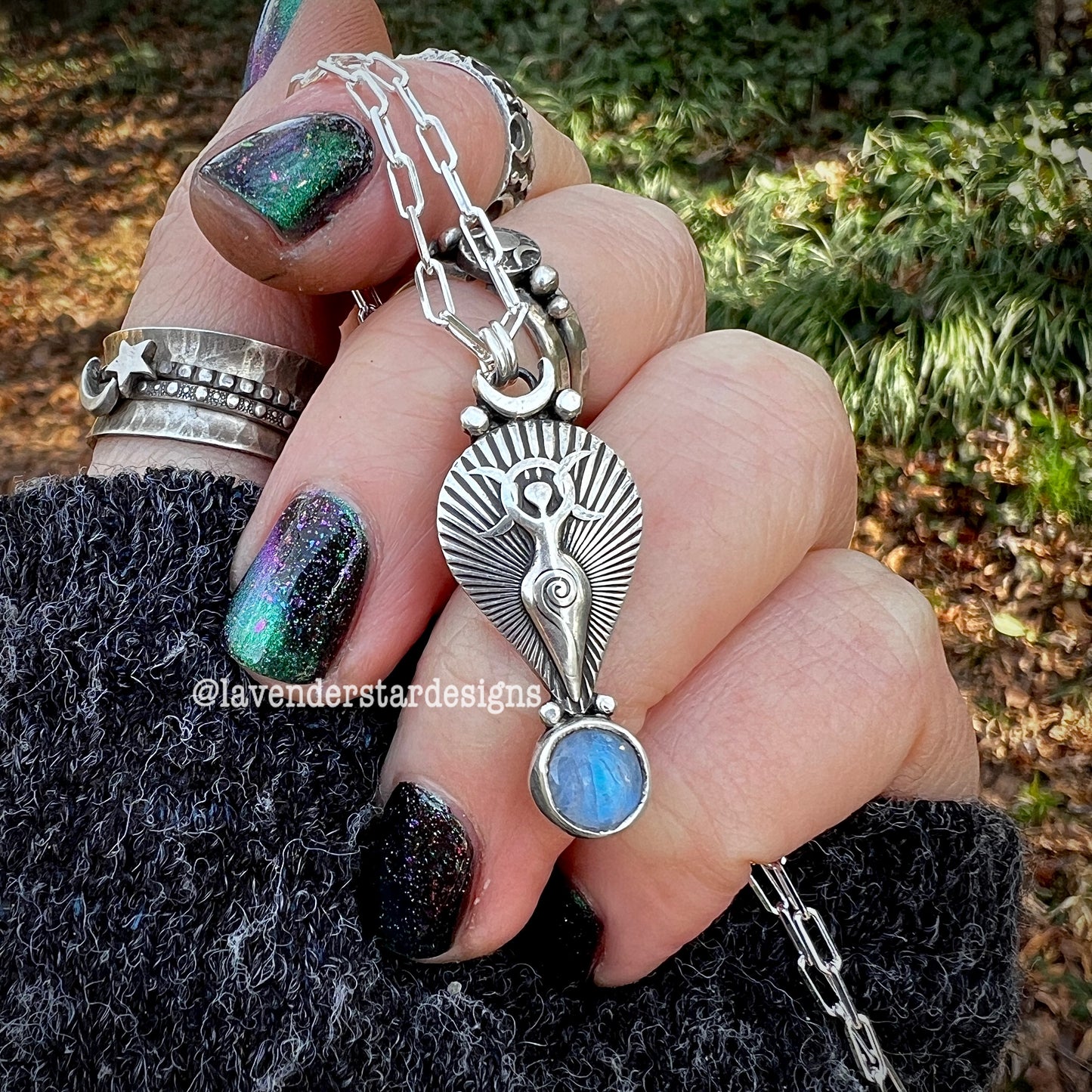 Moon Goddess Pendant ~ Moonstone