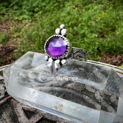 Amethyst Floral Ring~ Size 9