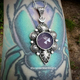 Lavender Chalcedony Mandala Pendant