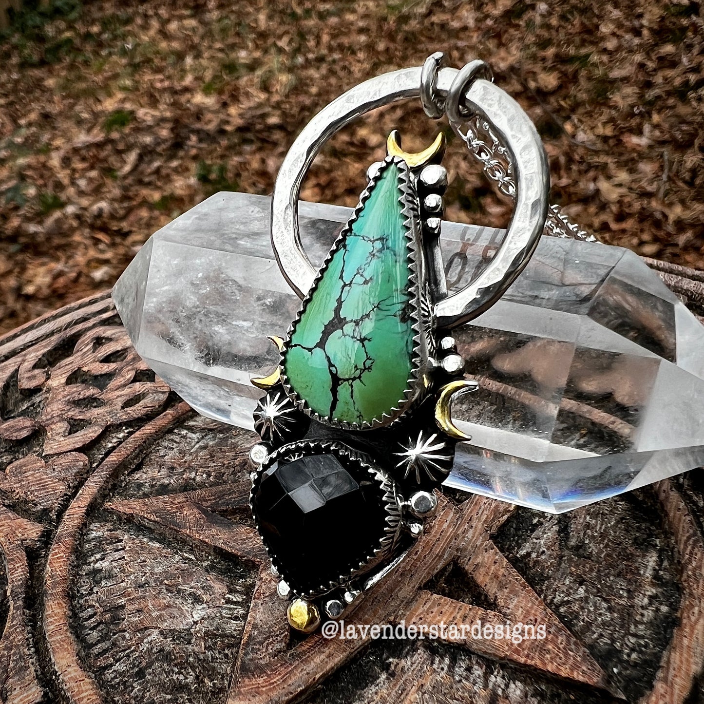 Turquoise & Black Onyx Stargate Talisman